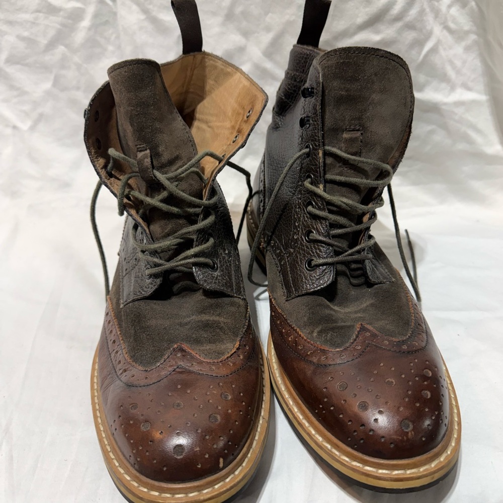 Men's Two-Tone Leather Boots